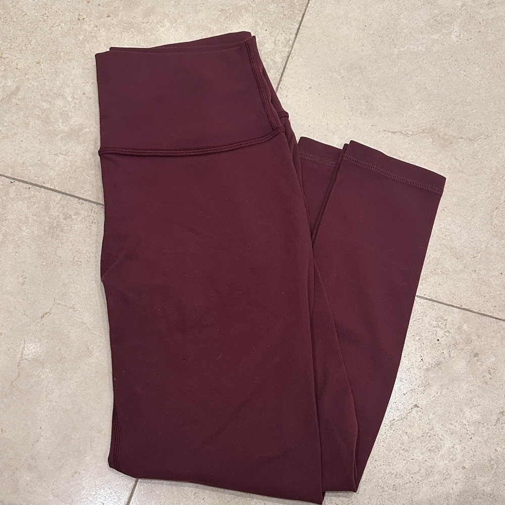 Lululemon Wunder Under Garnet Leggings
